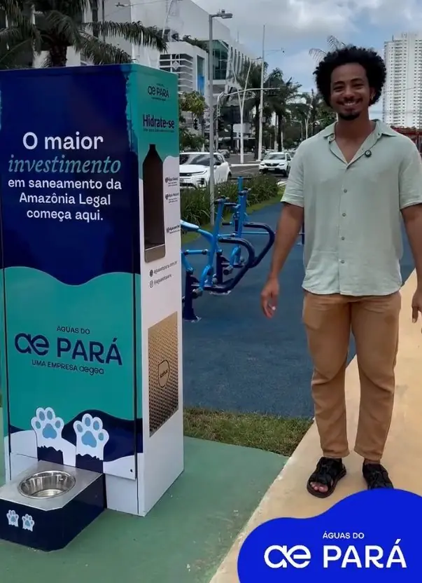 Estação da Águas do Pará numa orla