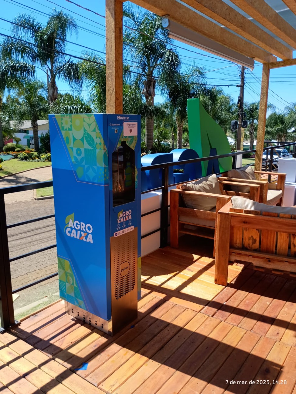 Estação Agro Caixa em lounge de evento